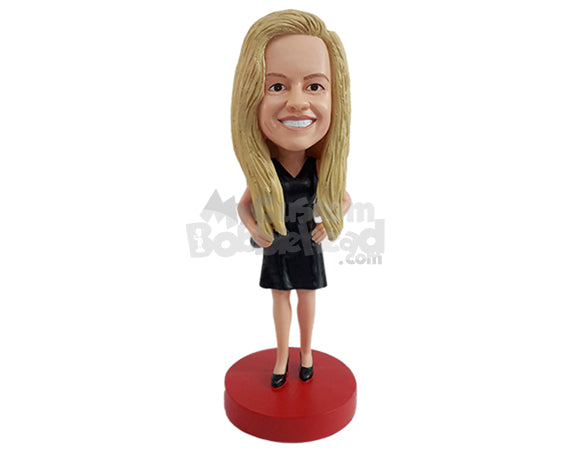 Custom Bobblehead Dalling gal wearing a stunning dress with great attitude - Leisure & Casual Casual Females Personalized Bobblehead & Action Figure Custom Bobblehead Dalling gal wearing a stunning dress with great attitude - Leisure & Casual Casual Females Personalized Bobblehead & Action Figure